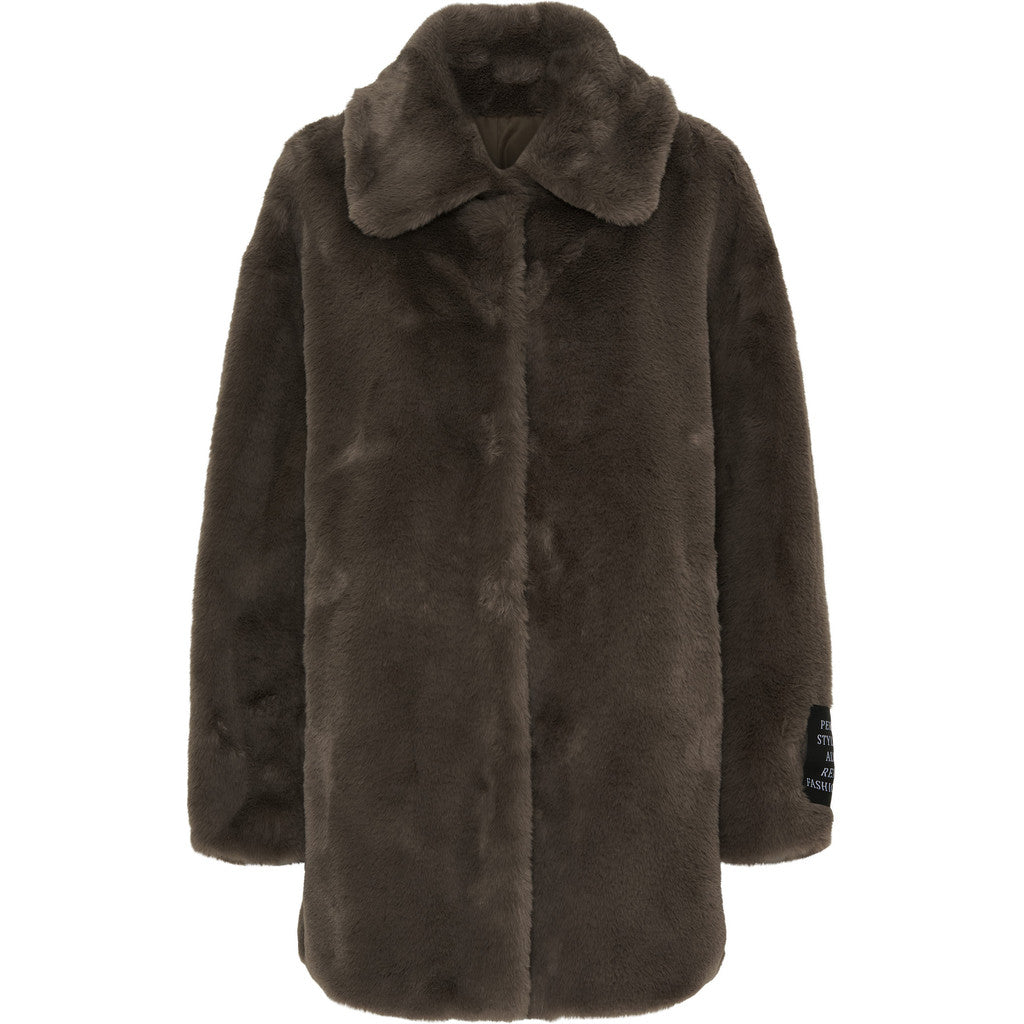 NOTYZ Fake Fur Coat Taupe