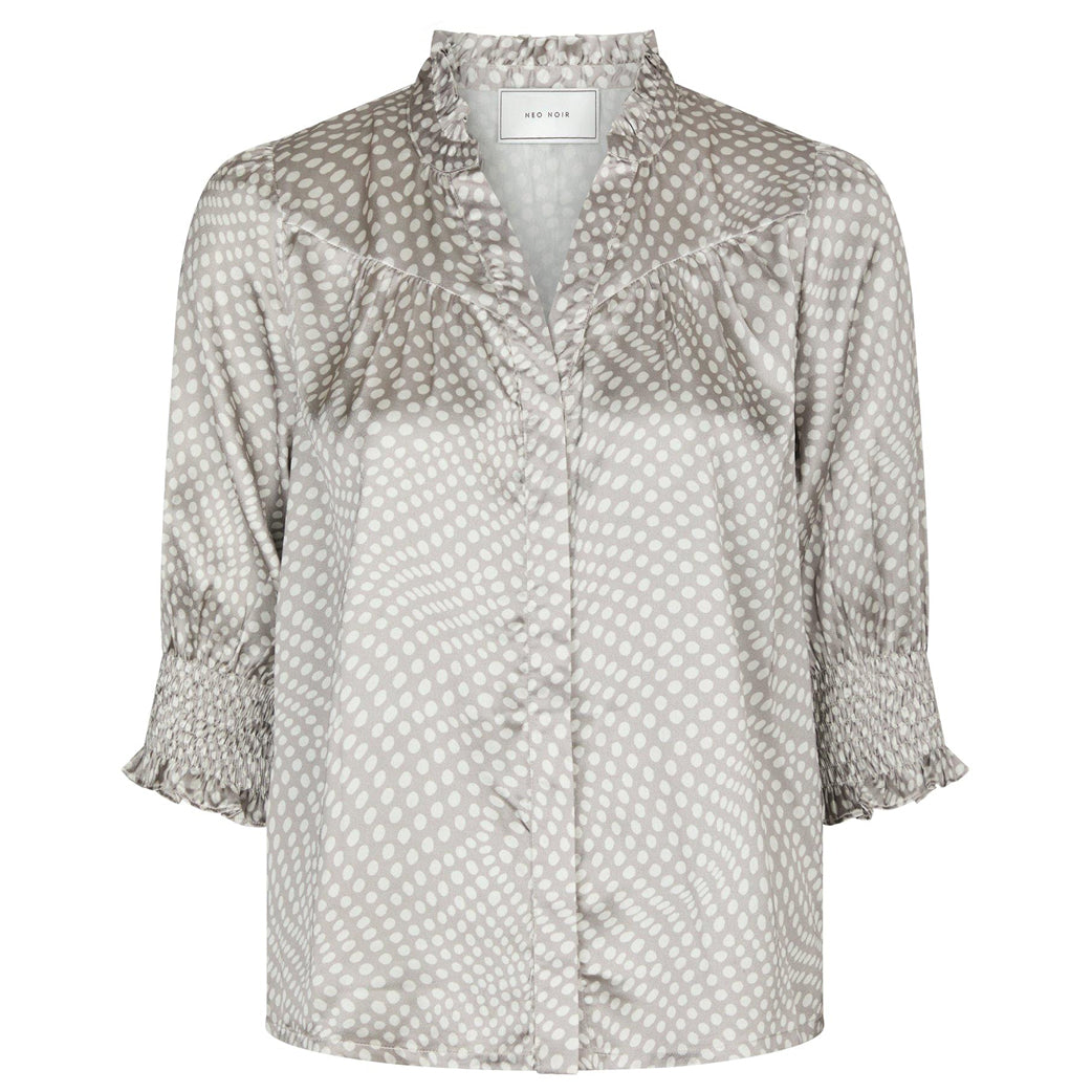 NEO NOIR Diana Vibrandt Dot Blouse Light Taupe