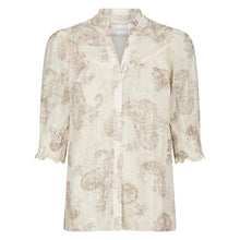 Indlæs billede til gallerivisning NEO NOIR Diana Faded Paisley Blouse Sand

