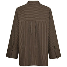 Indlæs billede til gallerivisning NEO NOIR Dita Striped Line Shirt Dark Brown
