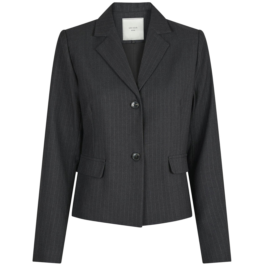 NEO NOIR Djarla Pinstripe Blazer Antracit