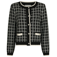 Indlæs billede til gallerivisning NEO NOIR Doro Stitch Knit Cardigan Black

