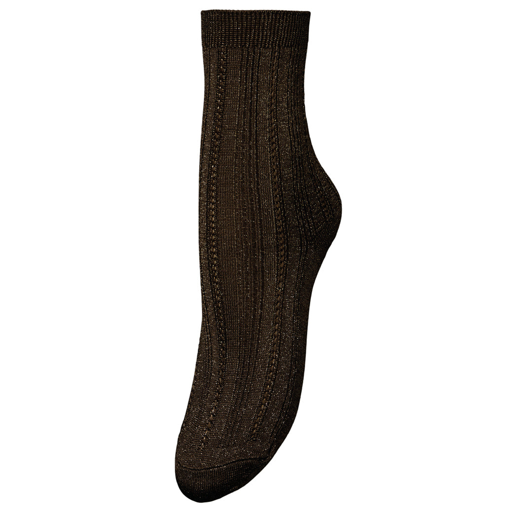 BECK SÖNDERGAARD Glitter Drake Sock Hot Fudge Brown