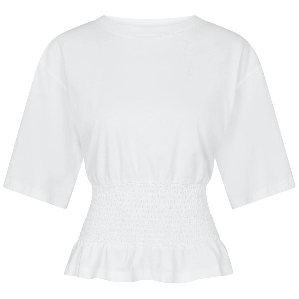 NEO NOIR Dray Boxy Smock Tee White