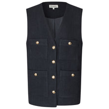 Indlæs billede til gallerivisning LOLLYS LAUNDRY Edel Vest Dark Navy

