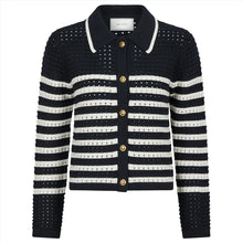 Indlæs billede til gallerivisning NEO NOIR Effie Knit Cardigan Navy
