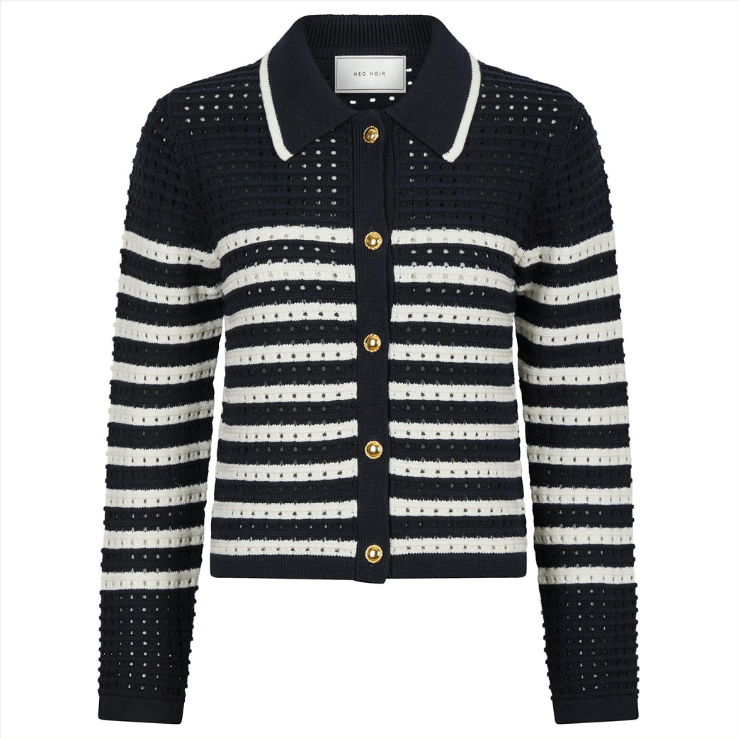 NEO NOIR Effie Knit Cardigan Navy