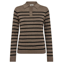 Indlæs billede til gallerivisning BRUUN &amp; STENGADE Eirin Reg. Fit Knitwear Brown/Black
