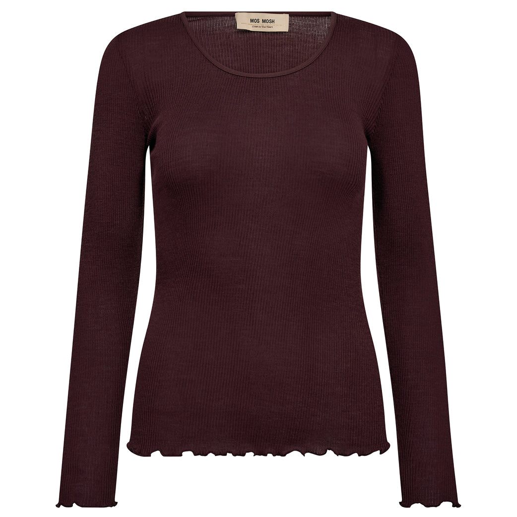 MOS MOSH Elaine O-ls Seamless Tee Fudge