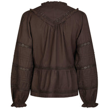 Indlæs billede til gallerivisning NEO NOIR Elfie Blouse Dark Brown
