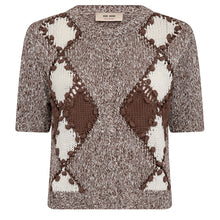 Indlæs billede til gallerivisning MOS MOSH Elio SS Knit Cardigan Coffe Quartz
