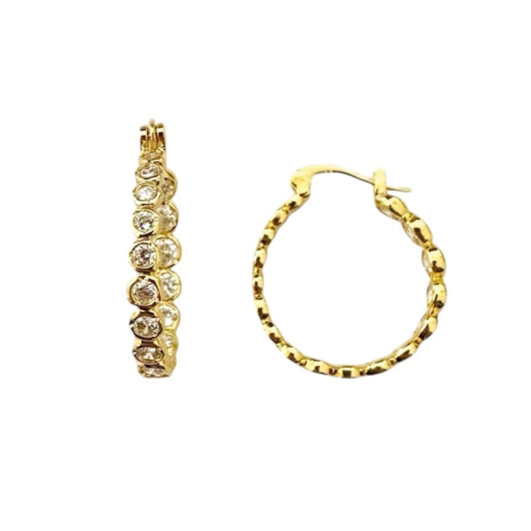 PICO COPENHAGEN Elva Grande Crystal Hoops