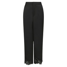 Indlæs billede til gallerivisning NEO NOIR Emery Heavy Sateen Lace Pants Black
