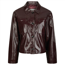 Indlæs billede til gallerivisning NEO NOIR Emilia Patent Jacket Burgundy
