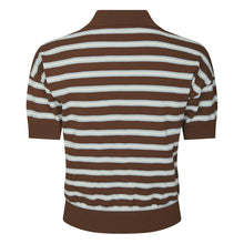 Indlæs billede til gallerivisning NEO NOIR Emira Knit Polo Top Dark Brown
