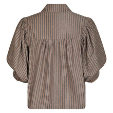 Indlæs billede til gallerivisning NEO NOIR Etta Soft Stripe Stone Shirt Brown
