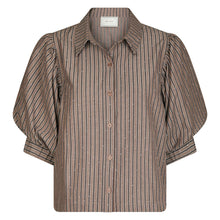 Indlæs billede til gallerivisning NEO NOIR Etta Soft Stripe Stone Shirt Brown
