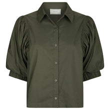 Indlæs billede til gallerivisning NEO NOIR Etta Poplin Shirt Army

