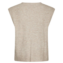 Indlæs billede til gallerivisning NEO NOIR Everest Knit Vest Sand Melange
