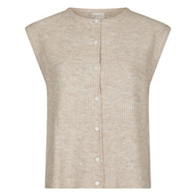 Indlæs billede til gallerivisning NEO NOIR Everest Knit Vest Sand Melange
