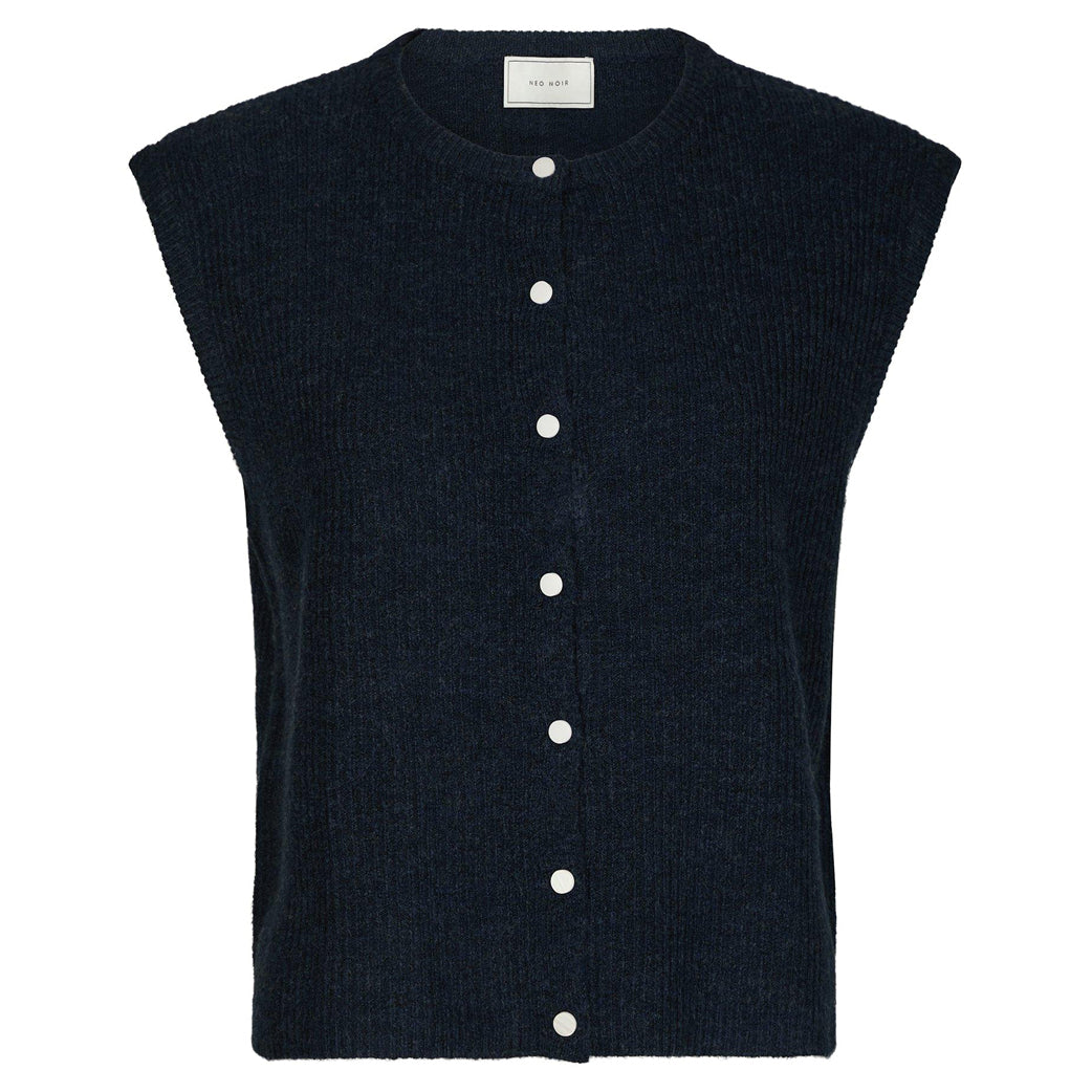 NEO NOIR Everest Knit Vest Navy