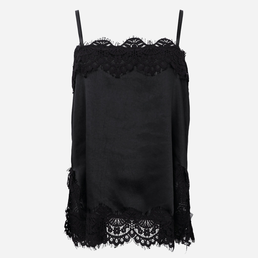 BLACK COLOUR Bcevie Lace Strap Top Sort