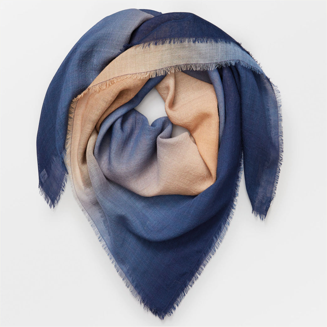 BECK SÖNDERGAARD Fade Woo Scarf Coronet Blue