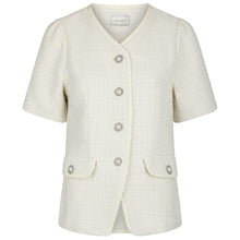 Indlæs billede til gallerivisning NEO NOIR Faina Boucle Blouse Off White
