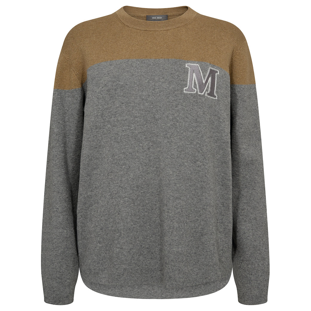 MOS MOSH Fast Tani Knit Grey Melange