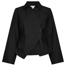 Indlæs billede til gallerivisning NEO NOIR Fenli Tone Stripe Shirt Black
