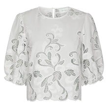 Indlæs billede til gallerivisning NEO NOIR Fia Embroidery Blouse White
