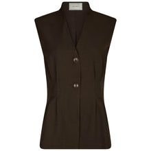 Indlæs billede til gallerivisning NEO NOIR Finna Structure Vest Dark Brown
