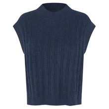 Indlæs billede til gallerivisning LOLLYS LAUNDRY Finn Knit Vest Dark Navy

