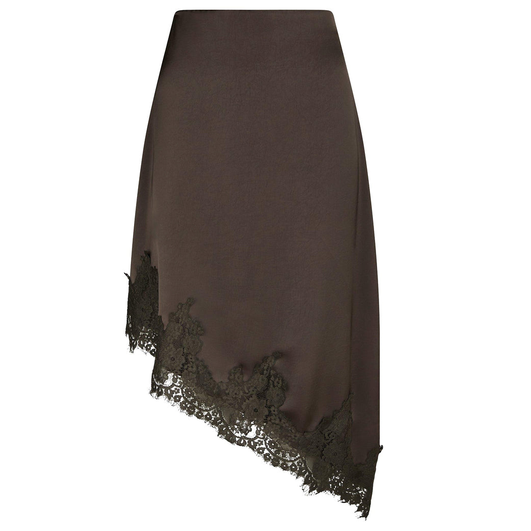 NEO NOIR Fiora Lace Skirt Dark Brown