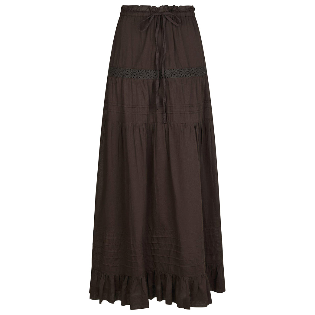 NEO NOIR Fippo Voile Skirt Dark Brown