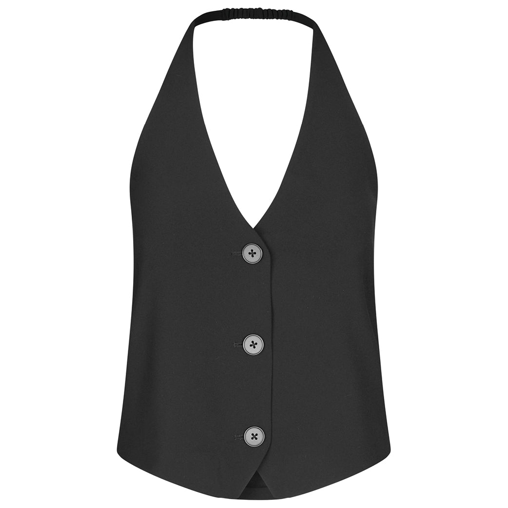 SECOND FEMALE Fique Tailored Waistcoat Sort