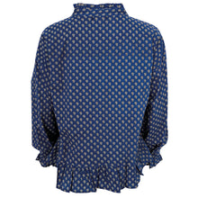 Indlæs billede til gallerivisning BLACK COLOUR Bcflora Ruffle Blouse Blue Flora
