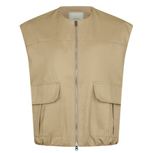 Indlæs billede til gallerivisning NEO NOIR Flo Balloon Twill Vest Taupe
