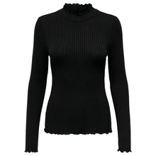 Indlæs billede til gallerivisning JDY Fransiska Ls Hi-Neck Top Sort
