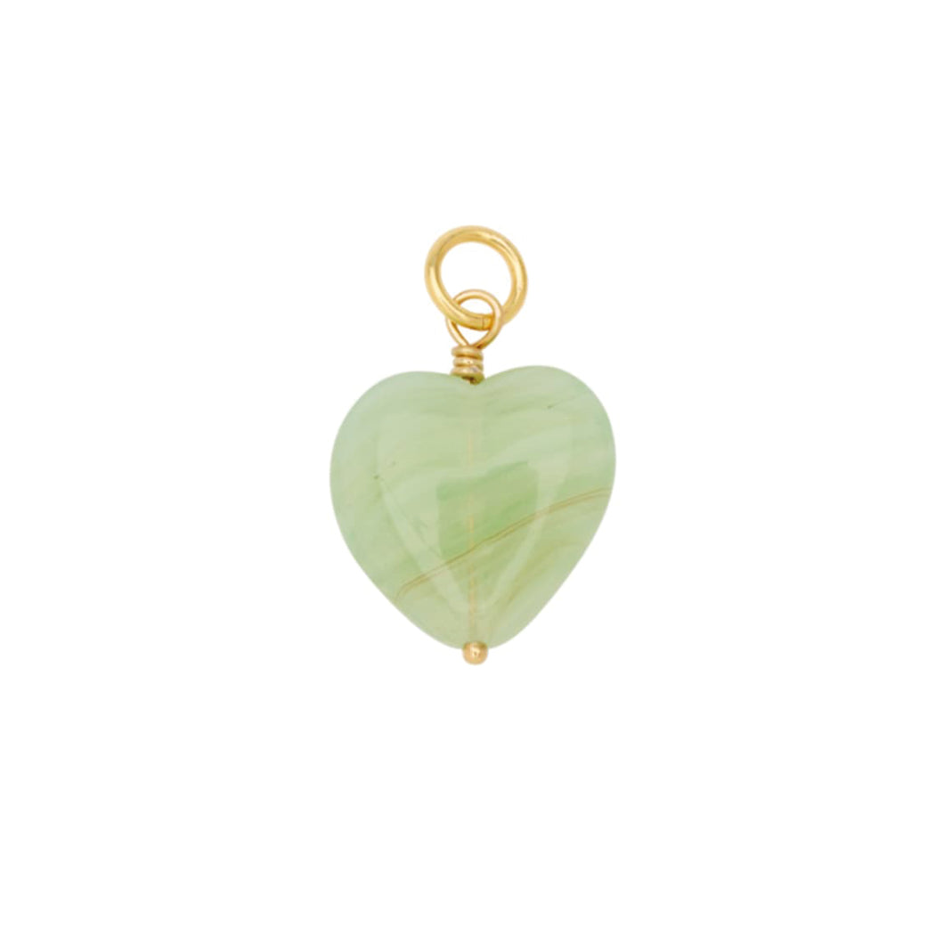 PICO COPENHAGEN French Grande Heart Pendant Green