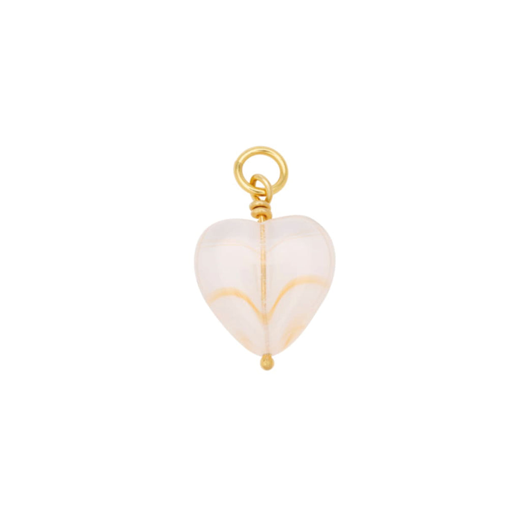 PICO COPENHAGEN French Grande Heart Pendant White