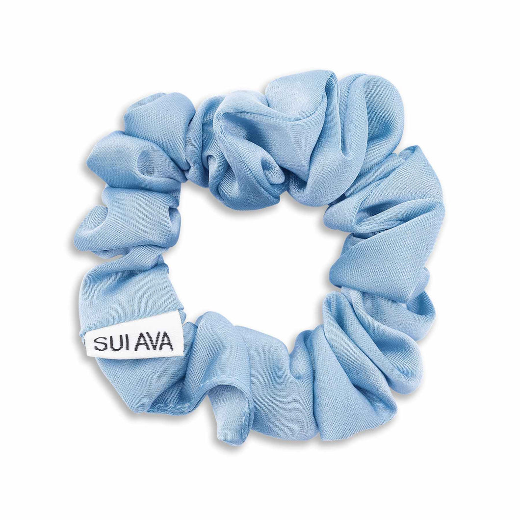 SUI AVA Ruched Ribbon Scrunchie Airyblue