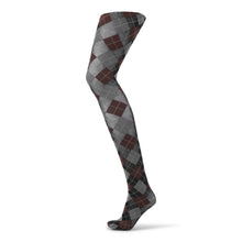 Indlæs billede til gallerivisning SUI AVA Argyle Tights Grey/Brown

