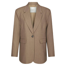 Indlæs billede til gallerivisning NEO NOIR Gaby Pinstripe Blazer Taupe
