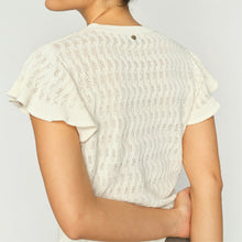 Indlæs billede til gallerivisning MOS MOSH Ganna Pattern O-neck Knit Top Ecru
