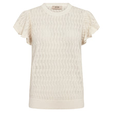 Indlæs billede til gallerivisning MOS MOSH Ganna Pattern O-neck Knit Top Ecru

