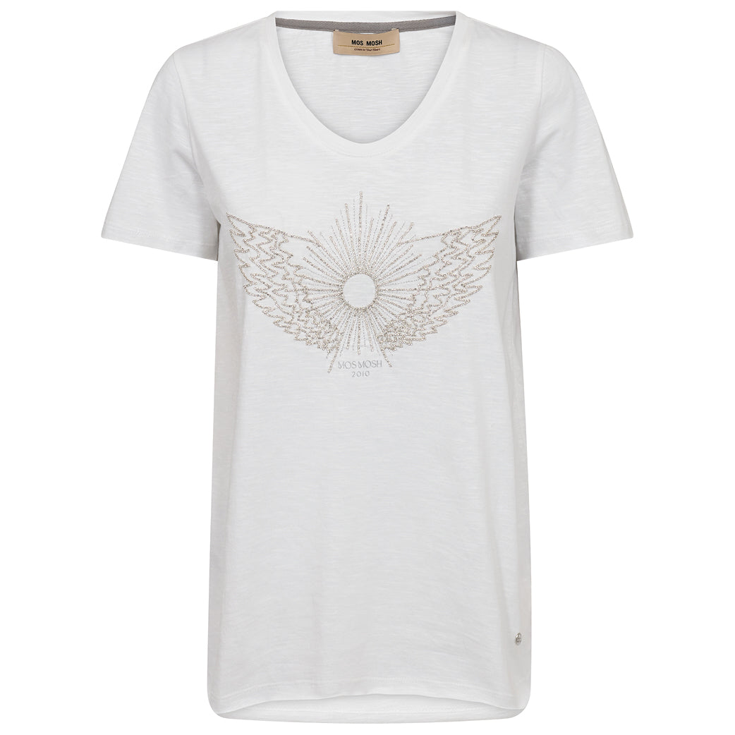 MOS MOSH Gethi O-ss Glam Tee White