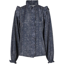 Indlæs billede til gallerivisning NEO NOIR Gemmi Zigzag Duo Blouse Midnight Blue
