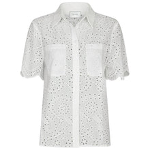 Indlæs billede til gallerivisning NEO NOIR Gessie Embroidery Shirt Hvid
