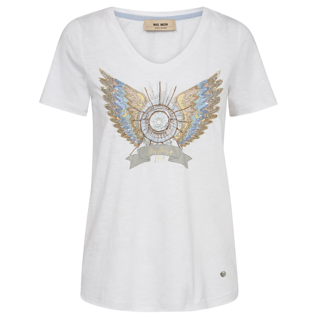 MOS MOSH Gethi Deco Tee White